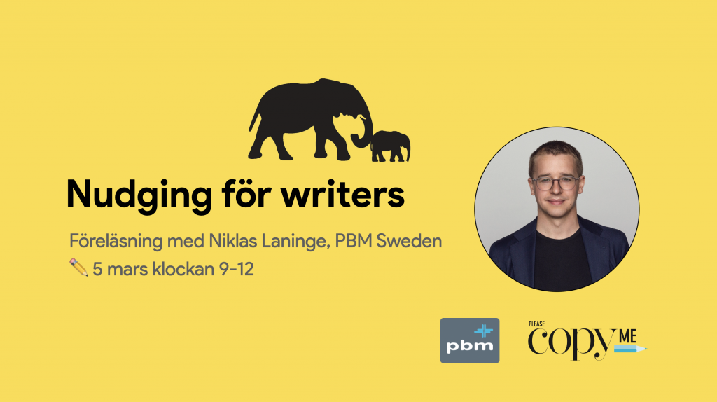 Nudging för writers föreläsning Niklas Laninge Please copy me